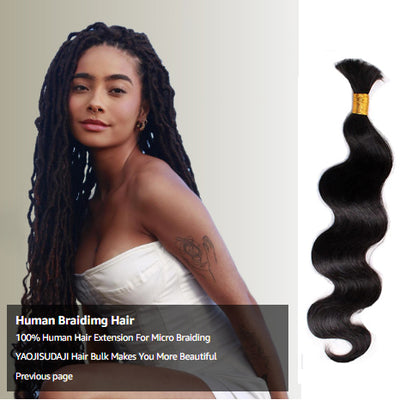Natural color Human BOHO Braiding Hair Body Wave Bulk hair Best Quality Mink hair extensions 100g/bundle