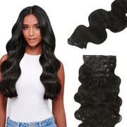 Clip In Premium Hair Extensions Body Wave High Quality 100 Human Hair