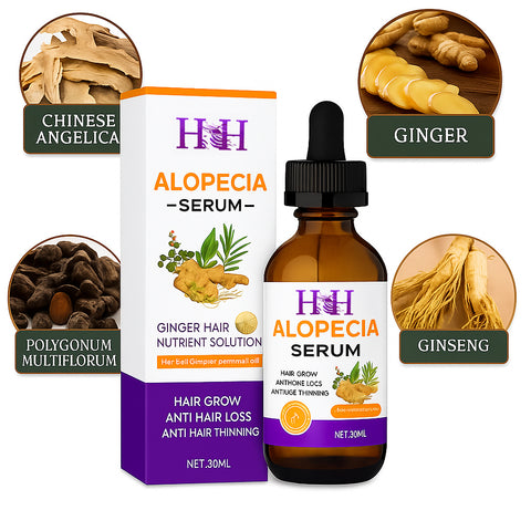 2 Pack Alopecia Growth Hair Serum Ginger Solution - Anti Hair Loss And Thinning