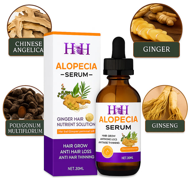 2 Pack Alopecia Growth Hair Serum Ginger Solution - Anti Hair Loss And Thinning