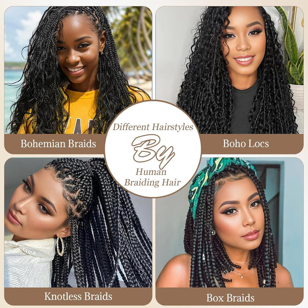 Human Braiding Hair Water Wave 2 bundle 100g Color 4P27