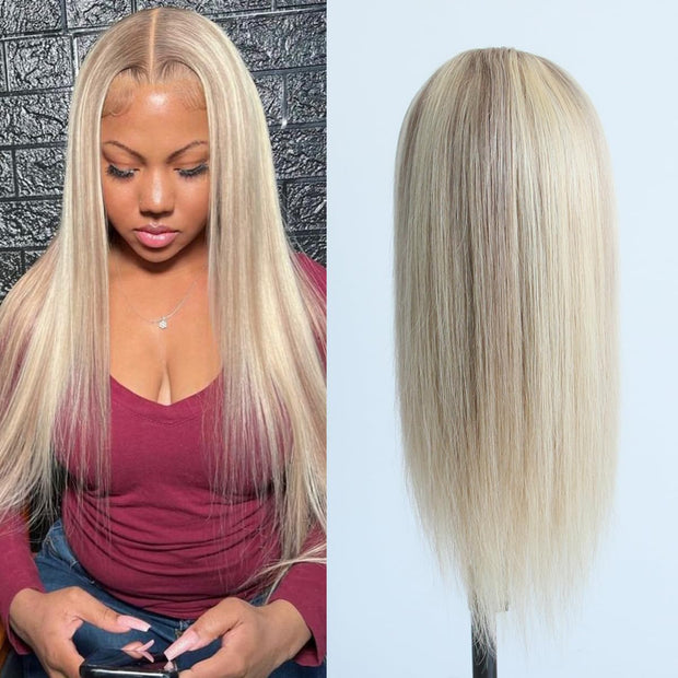 Beyonce Wig for Paris 2024 Olympics  5×5 HD Lace Closure Wig  Blonde with Brown Roots