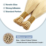 I Tip Premium 613 Blonde Straight Hair Extensions Quality 100 Human Hair