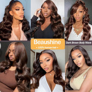 Seasonal Sale 50% OFF Dark Brown (2#) Body Wave 100% Human Hair