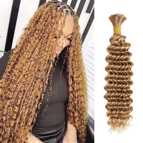 Human Braiding Hair #27 Color Bulk Mink Hair 100g/bundle 20-22 inch