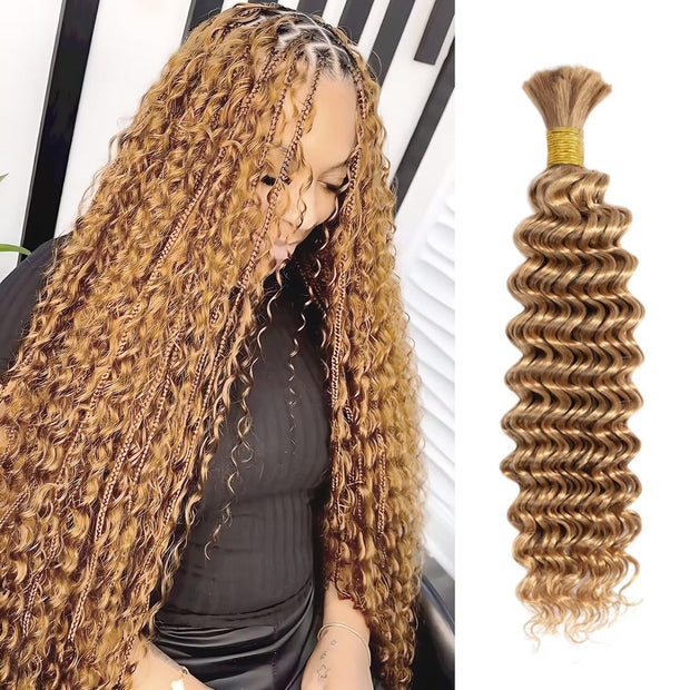 Human Braiding Hair #27 Color Bulk Mink Hair 100g/bundle 20-22 inch