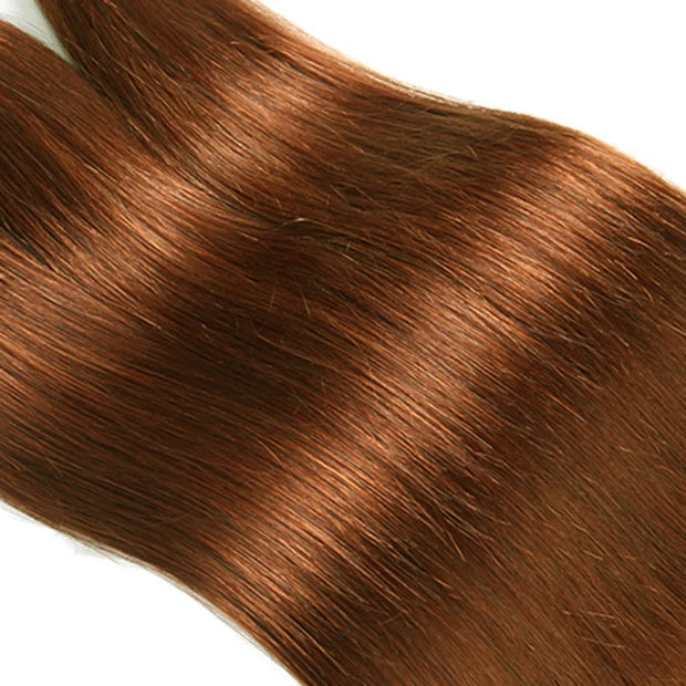 100% Auburn Straight Human Hair