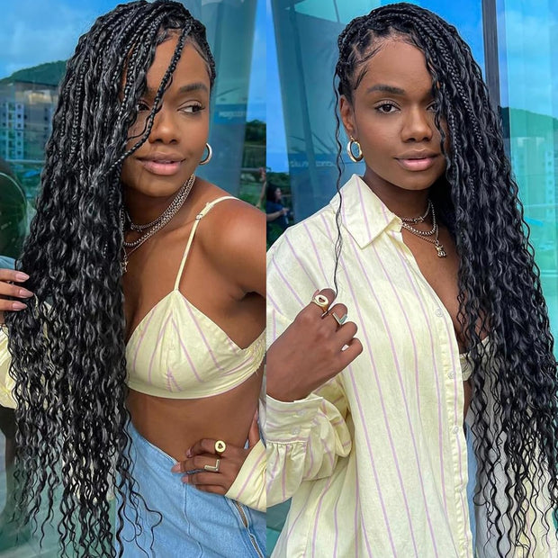 Natural color Human BOHO Braiding Hair Water Wave Bulk hair Best Quality Mink hair extensions 100g/bundle (Copy) (Copy) (Copy) (Copy)