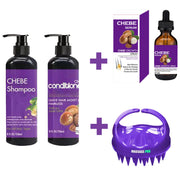Chebe Intense Hair Growth Set Shampoo & Conditioner + Chebe Growth Hair Solution + Scalp Hair Massager