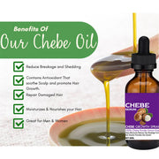 Chebe Intense Hair Growth Set Shampoo & Conditioner + Chebe Growth Hair Solution + Scalp Hair Massager