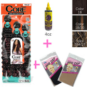 BOBBI BOSS Miss Origin CORE Synthetic Weave Multi Bundle Body Wave (20, 22, 24 inch) With  Wig Cap and Super Hair Glue