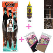 BOBBI BOSS Miss Origin CORE Synthetic Weave Multi Bundle Body Wave (20, 22, 24 inch) With  Wig Cap and Super Hair Glue