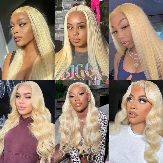Straight Golden Blonde 613 Human Hair