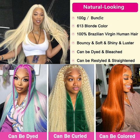 Super Long Blonde Raw Hair Straight 40 Inches High Quality 100 Human Hair