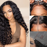 5x5HD Lace Wear to Go Glueless Deep Wave Pre-Cut Lace Closure Wig 100 Virgin Human Hair Natural Color Wig