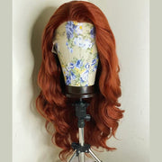 13x4 Transparent Lace Body Wave Frontal Wigs Copper Pre-order Deep Wave, Straight, Jerry Curl