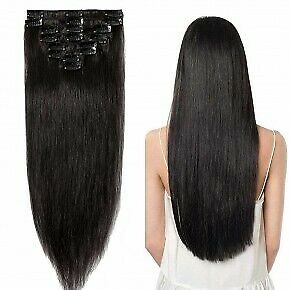 Clip In Straight Body Wave 7 pcs 100 Hair Extensions high quality mink hair