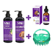 Chebe Intense Hair Growth Set Shampoo & Conditioner + Chebe Growth Hair Solution + Scalp Hair Massager