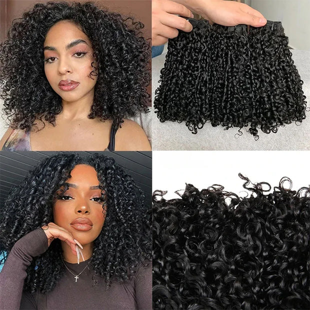 Double Drawn Indian Raw Deep Wave Full End Unprocessed 100% Human Hair Natural Color