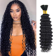 Natural color Human BOHO Braiding Hair Bulk hair Best Quality Mink hair extensions 100g/bundle