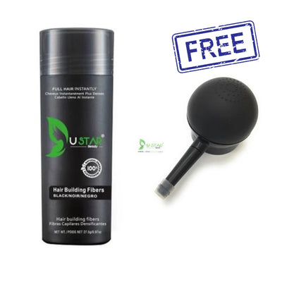 Buy Ustar Hair Building Fibers 0.97oz / 27.5g And Get one Free Applicator