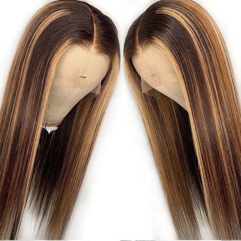 13x4HD Lace Highlight Straight/Body Wave Frontal Up To 42 Inch 100 Human Hair Wig
