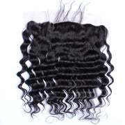 13x4 Transparent Lace Frontal deep wave Bleached Knots Brazilian Hair ST BW