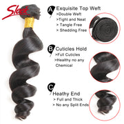 Affordable Hair Loose bounce Wave 100 human hair 10-20 Inches natural black 1 bundle