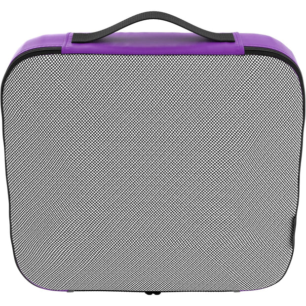 Travel Orchid Purple Mesh 5 Set Packing Cube Organizers With Laundry Bag