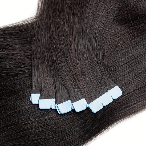 Tape In Extensions Human Hair Straight 20 pcs/pack, 50 grams add gift