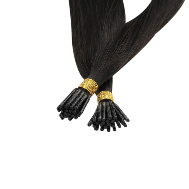 I-Tip Straight Hair Extensions Natural black Raw hair Quality 100 strawns 100% Human Hair