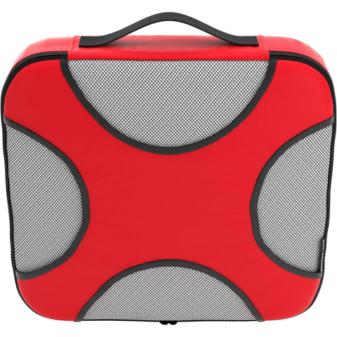 Travel Red Mesh 5 Set Packing Cube Organizers With Laundry Bag