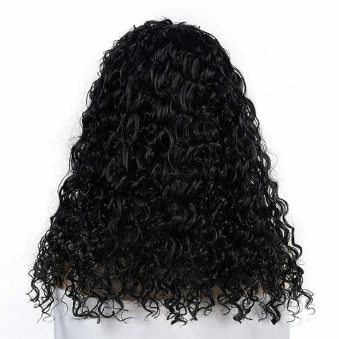 13x4 Transparent Lace WIG Water Wave Frontal wig Natural Black Human Hair Wig