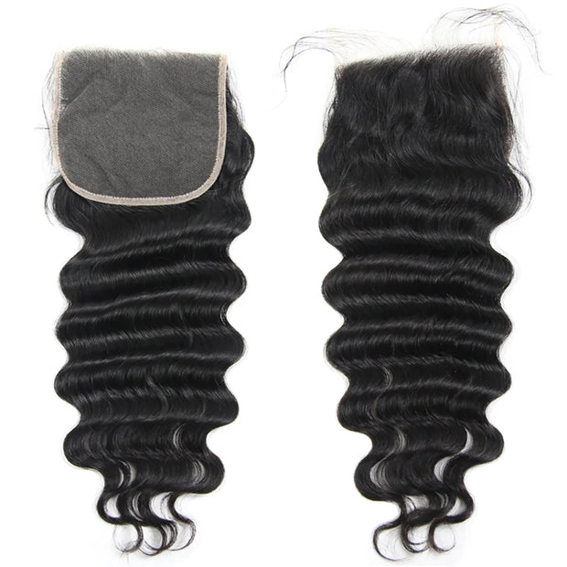 5x5HD Closure Loose wave High Quality Human Hair Natural Black