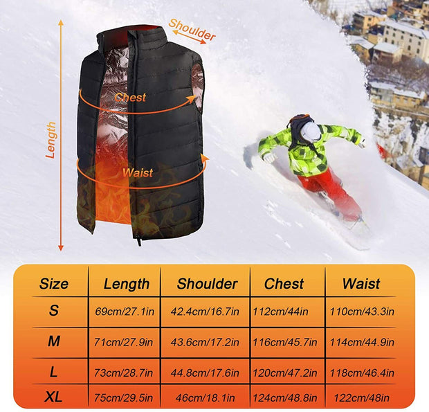 Unisex Warming Electric Heated Vest For Skiing And Hunting