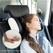 Caujon Car Headrest Pillow - Car Seat Head Support For Kids And Adult For Travelling (Black)