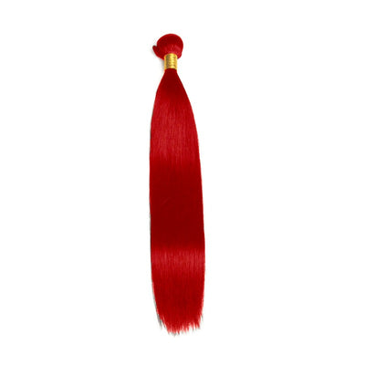 Straight Mink Hair Red Color Human Hair