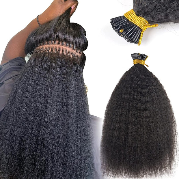 Natural Black Tip Straight Hair Extensions