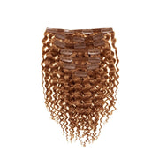Clip In Body Wave Jerry Curl Human Hair Extensions