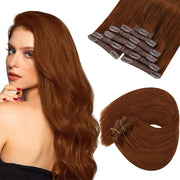 Clip In Body Wave Jerry Curl Human Hair Extensions