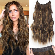 Clip in KooKaStyle Invisible Wire Hair Extensions Clip on Hair  20"