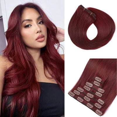 Clip In Straight Body Wave Jerry Curl Human Hair