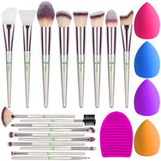BESTOPE Makeup Brushes 18Pcs Makeup Premium Synthetic Contour Brush Set