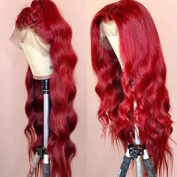 Red wig Body Wave wig