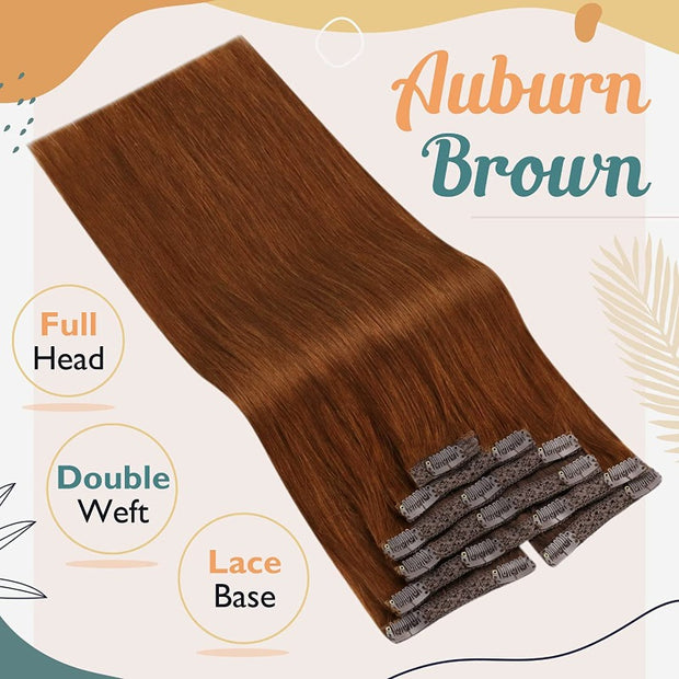 Clip In Body Wave Jerry Curl Human Hair Extensions