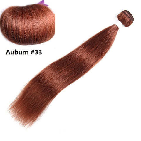 Auburn Straight 100% Human Hair