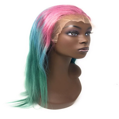 13x4 Lace Frontal colored wig 3 Tone Straight 100 human Hair Wig