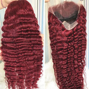 Burgundy Deep Wave wig