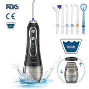 Bestope Water Flosser 300ML 5 Modes & 8 Jet Tips - IPX7 Waterproof Cordless Dental Oral Irrigator Portable and Rechargeable Water Flossing