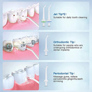 Water Flosser for Teeth Cordless Water Flossers Dental Oral Irrigator with DIY Mode 4 Jet Tips, IPX7 Waterproof,Portable and Rechargeable Water Flosser Teeth Cleaner for